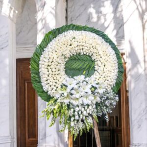 Corona Fúnebre Tributo Blanco Eterno