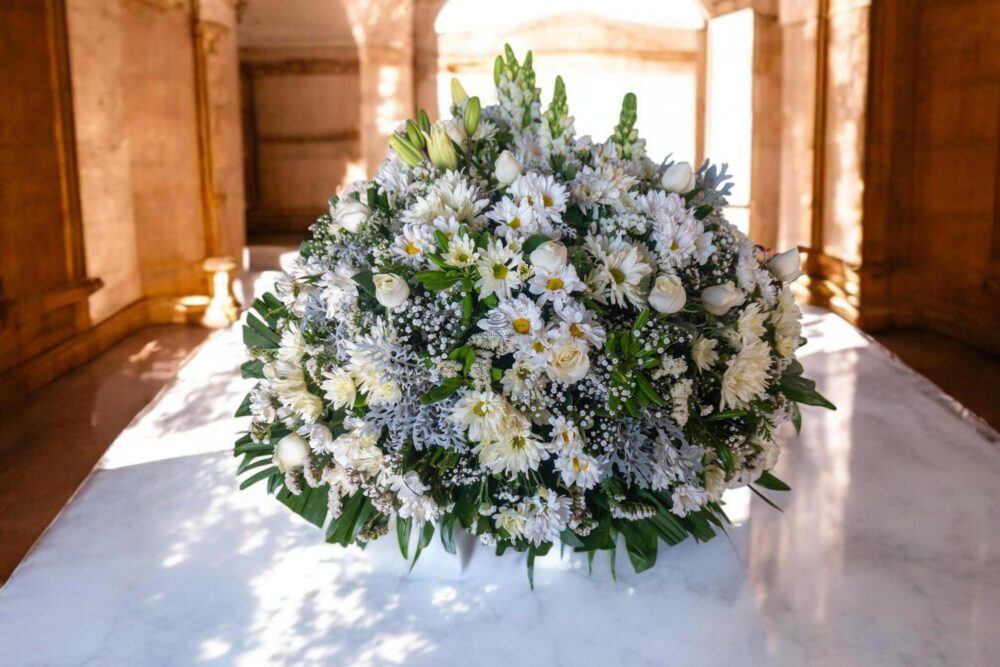 Cubre Caja Fúnebre Paz Iluminada
